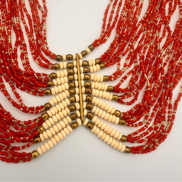 Tribal inspired vintage beaded necklace - Picture 5 of 7